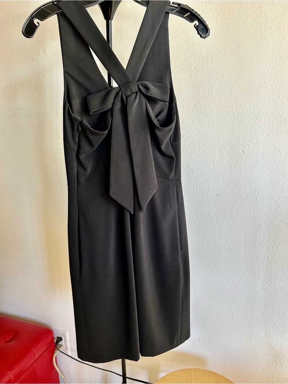 Banana Republic Black Backless Bow Sheath Dress